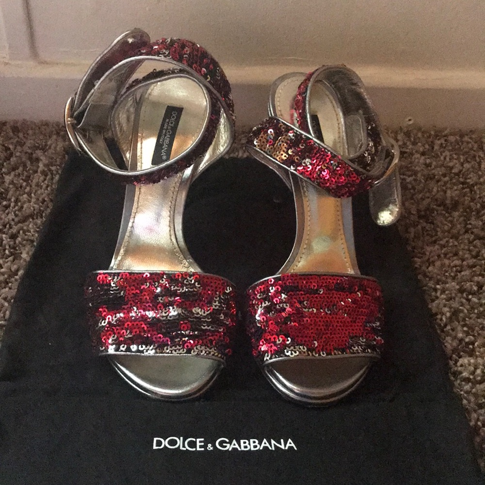Dolce & Gabbana sequined sandals